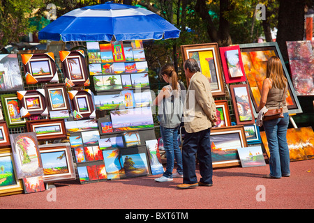 Samstag-Basar in San Jacinto Plaza San Angel, Mexiko-Stadt Mexiko Stockfoto