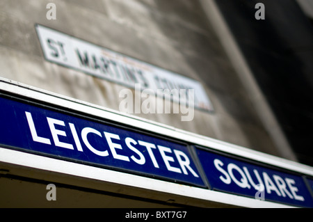 Leicester Square u-Bahnstation Stockfoto