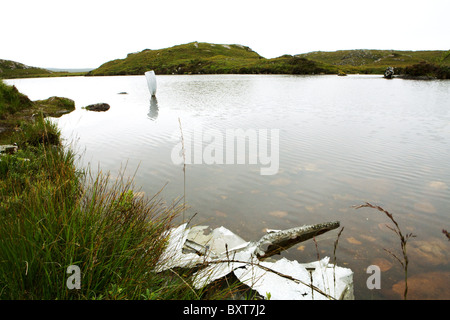 Rumpf, Propeller und Motor des USAAF B-24 Liberator 42-95095, der nach dem Zweiten Weltkrieg 1945 auf dem Heimweg in die USA in die Fairy Lochs stürzte. Stockfoto