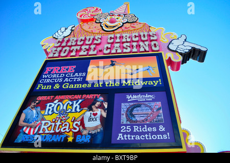 Circus Circus Hotel Casino in den Las Vegas Blvd., Las Vegas, Nevada, USA Stockfoto