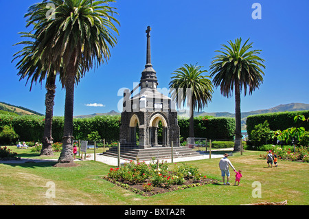 War Memorial Park, Rue Lavaud, Akaroa, Banks Peninsula, Canterbury Region, Neuseeland Stockfoto