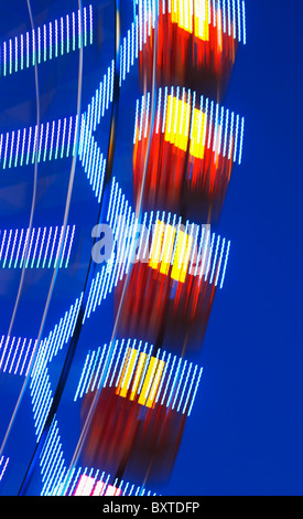 Abstraktes Bild Riesenrad Jahrmarkt zu spinnen. Stockfoto