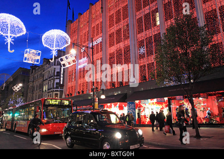 London, Weihnachten 2009, Oxford Street Stockfoto