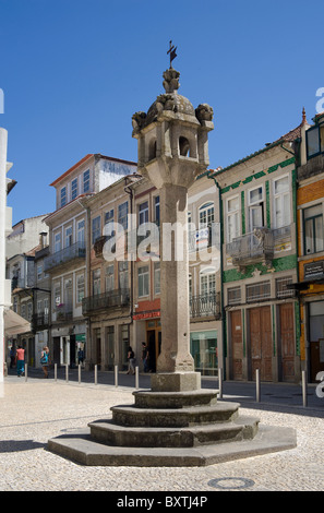 Portugal, Tras-os-Montes, Vila Real Stadt, der Pranger (Pelourinho) Stockfoto