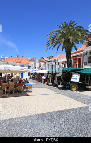 Portugal, Cascais, Altstadt, Restaurants Stockfoto