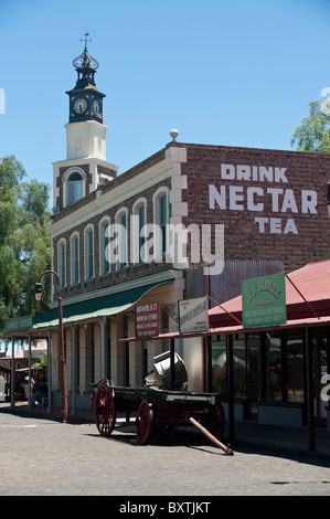Kimberley Altstadt und historischen Gebäuden in das große Loch Diamant-Bergwerk und Museum, Nordkap, Südafrika Stockfoto