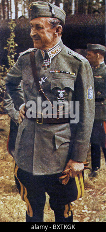 CARL GUSTAV MANNERHEIM (1867-1951) als Oberbefehlshaber der finnischen Streitkräfte ca. 1942 Stockfoto