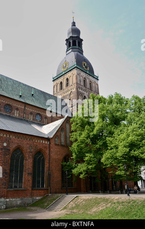 Der lutherischen evangelischen Dom in Riga, Lettland. Das gilt als die größte mittelalterliche Kirche in der Ostsee Stockfoto