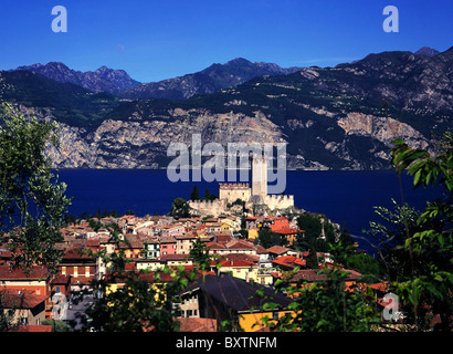 Europa, Italien, Veneto, Malcesine, Gardasee, Castello Scaligero Stockfoto