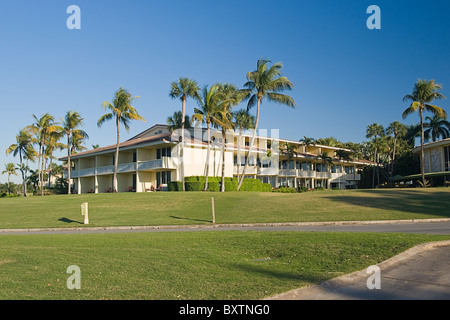 Marriott Doral Golf Resort & Spa, Miami, Florida, USA, Nebengebäude des Hotels Zimmer und Villen mit Balkon & Palmen Stockfoto