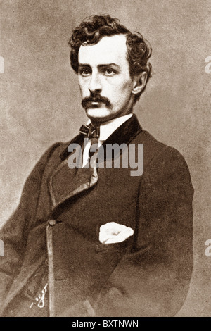 John Wilkes Booth (10 Mai 1838 – 26, April 1865) war ein US-amerikanischer Bühnenschauspieler ermordet Präsident Abraham Lincoln im Ford " Stockfoto