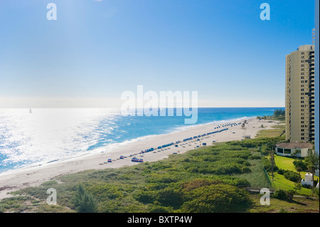 USA, Palm Beach Shores, Singer Island, Riviera Beach, Seelandschaft an sonnigen Tag Stockfoto