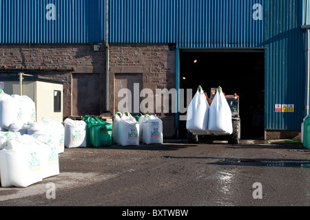 Gabelstapler-Operationen Montrose Docks Angus Scotland UK Stockfoto