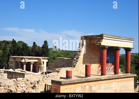 Ausgrabungsstätte von Knossos auf Kreta, Griechenland Stockfoto