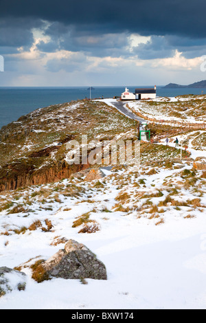 Endland im Schnee; Cornwall; Winter Stockfoto