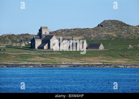 Iona Abbey, Iona, direkt an der Isle of Mull, Schottland, Vereinigtes Königreich Stockfoto