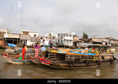 Cai Be Floating Market, Vinh Long, Mekong Delta, Vietnam Stockfoto