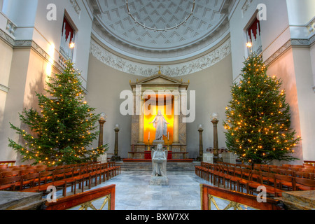 Im Inneren unserer Ladys-Kirche in Kopenhagen Stockfoto