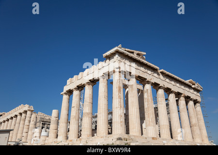 Parthenon, dem größten griechischen Tempel Akropolis. Stockfoto