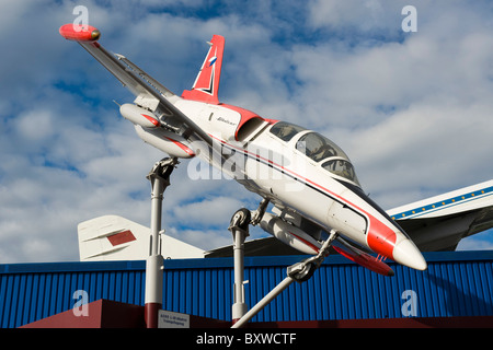 TSCHECHISCHEN AERO L-39 ALBATROS FIGHTER TRAINER FLUGZEUG AM AUTO UND TECHNIK MUSEUM SINSHEIM BADEN-WÜRTTEMBERG DEUTSCHLAND Stockfoto