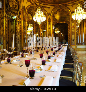 Maison Baccarat Paris legte der Ball ein Zimmer für ein Bankett Stockfoto