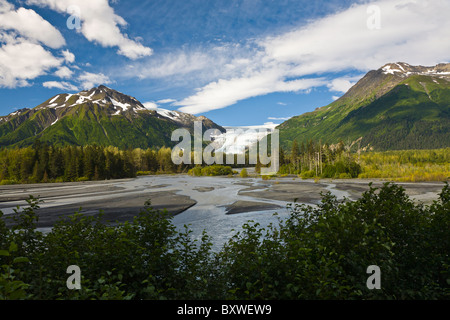 Gletscher und es ist felsig Sander auf der Kanai Halbinsel Seward Alaska zu beenden Stockfoto