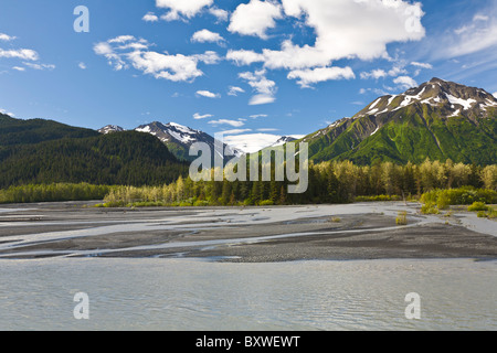 Felsigen Sander von Exit-Gletscher in den Kenai Mountains auf der Kenai-Halbinsel in Seward Alaska Stockfoto