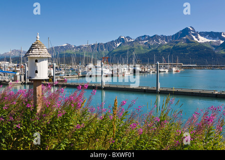 Bootshafen auf Resurrection Bay in Alaska Seward auf der Kenai-Halbinsel in Alaska Stockfoto