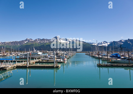 Bootshafen auf Resurrection Bay in Alaska Seward auf der Kenai-Halbinsel in Alaska Stockfoto