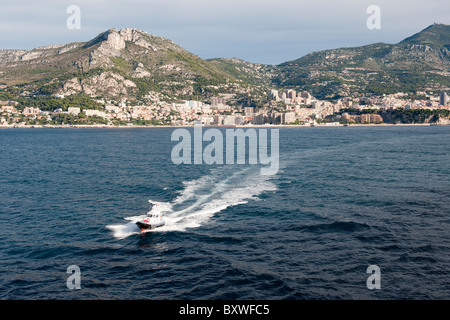 Lotsenboot im Hafen von Monte Carlo Stockfoto