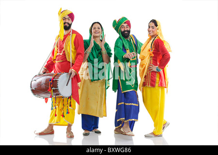Sikh-Familie Spaß Stockfoto