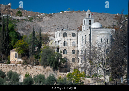 Ein Blick auf die griechisch-orthodoxe Kirche St. Stephan in Jerusalem. Stockfoto