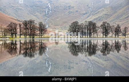 Buttermere im Winter, Lake District, Cumbria, England Stockfoto