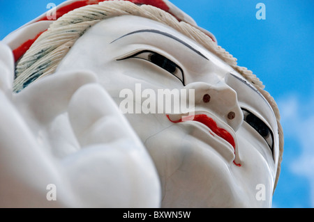 Niedrigen Winkel Gesicht des Buddha Stockfoto