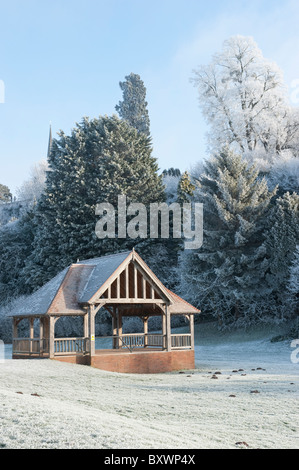 Winter am Flussufer bei Ross-on-Wye Stockfoto