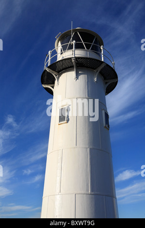 Licht Haus in Hartlepool Landspitze, North East England. Stockfoto