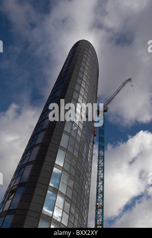 Turmdrehkran neben Stratford Auge Gebäude im Bau East London UK Stockfoto