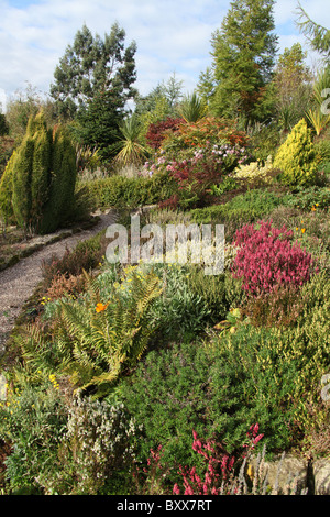 Mount Pleasant Gardens, England. Herbstlicher Blick auf die Blumenbeete und Grenzen in Mount Pleasant Gardens. Stockfoto