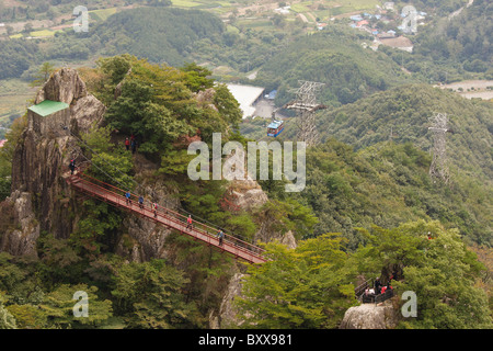 Geumgang Gureum (Wolke) Brücke Daedunsan Provincial Park South Korea. Stockfoto