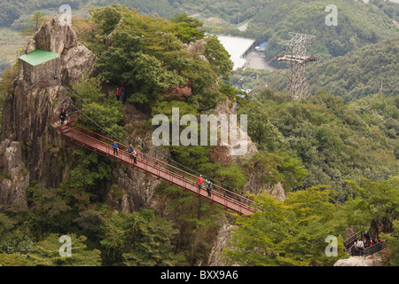 Geumgang Gureum (Wolke) Brücke Daedunsan Provincial Park South Korea. Stockfoto