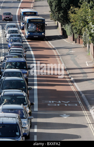 Bus-Bahn Topsham Rd nahe Burnthouse Lane Exeter Devon UK Stockfoto