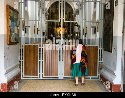 Ecuador. Cuenca-Stadt. Kirche von San Francisco. Stockfoto