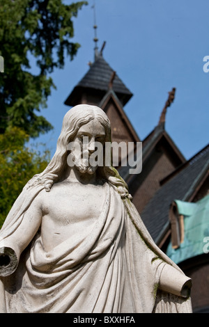 Wang Tempel (Kirche von unseres Erlösers Berg) - evangelische Pfarrkirche in Karpacz, Polen Stockfoto