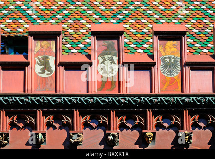 Basel (Basel), Schweiz. 16thC Rathaus (Town Hall) Detail Stockfoto