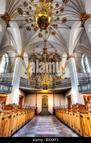 Innen Kirche Trinitatis in Kopenhagen Stockfoto