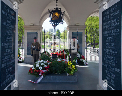 Grab des unbekannten Soldaten, Josef Pilsudski-Platz, Warschau, Polen Stockfoto