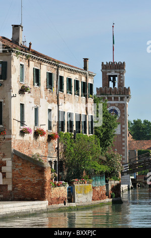 Venedig. Italien. Eintritt in die Arsenale im Stadtteil Castello. Stockfoto