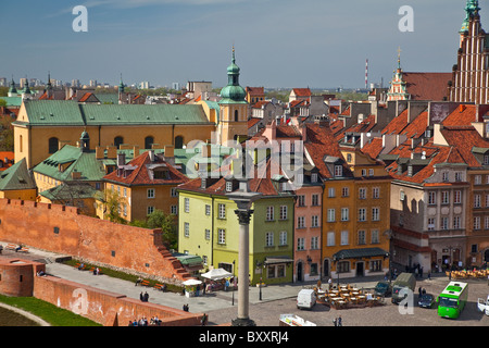 Sigismund Spalte und Königsschloss, Warschau, Polen Stockfoto