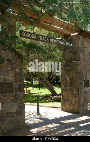 Kokoda Track Gedenkweg im Nationalpark Mt Dandenong, außerhalb von Melbourne, Australien Stockfoto