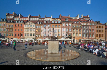 Warschau Nixe auf dem Marktplatz in Warschau, Polen Stockfoto